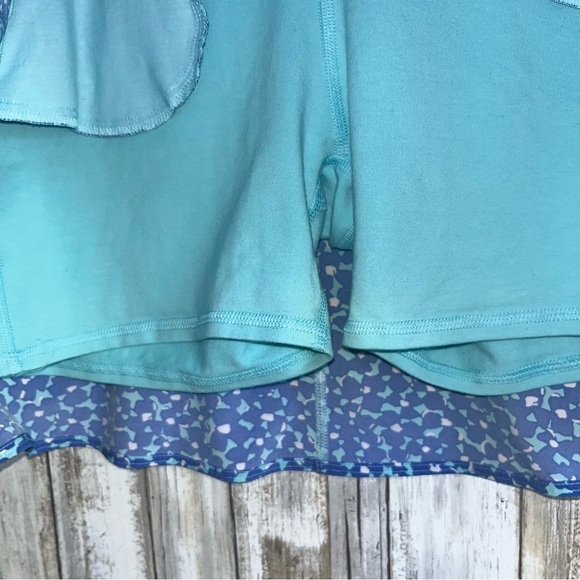 Talbots T by Talbots Blue Graphic Blossoms Skort - Picture 4 of 6